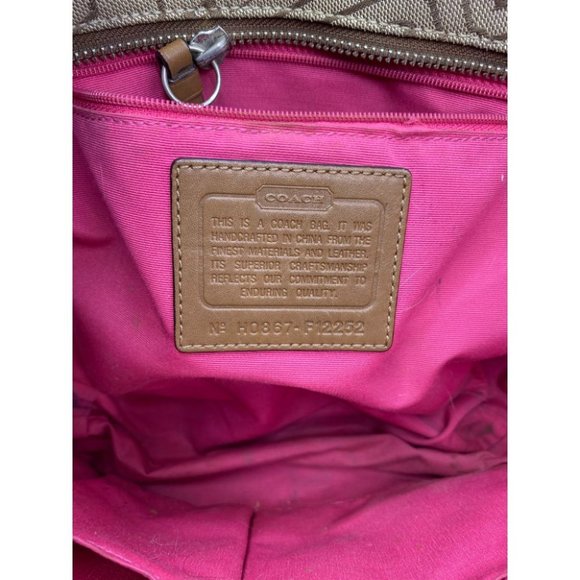 COACH Large Tan Brown Pink Tote Bag Msrp $350 - Picture 11 of 13
